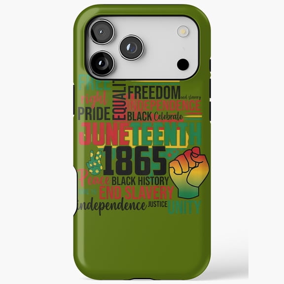 Junenth 1865 Freedom Independence Black History Pride for iPhone Case 17 16 15 14 13 12 11 Pro Max