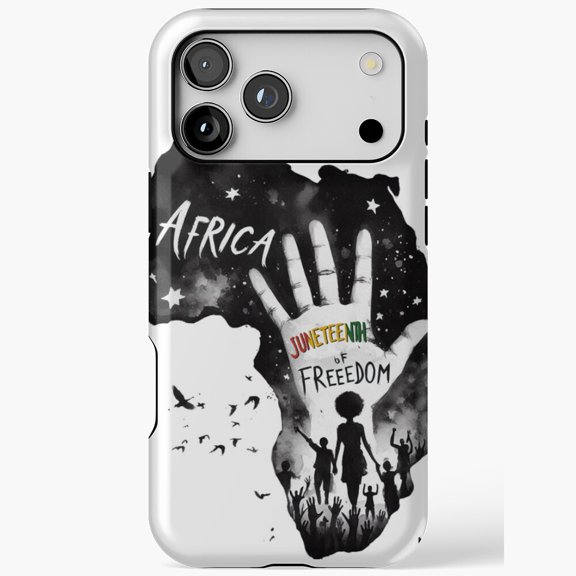 Junenth Freedom Africa Hand Celebration for iPhone Case 17 16 15 14 13 12 11 Pro Max