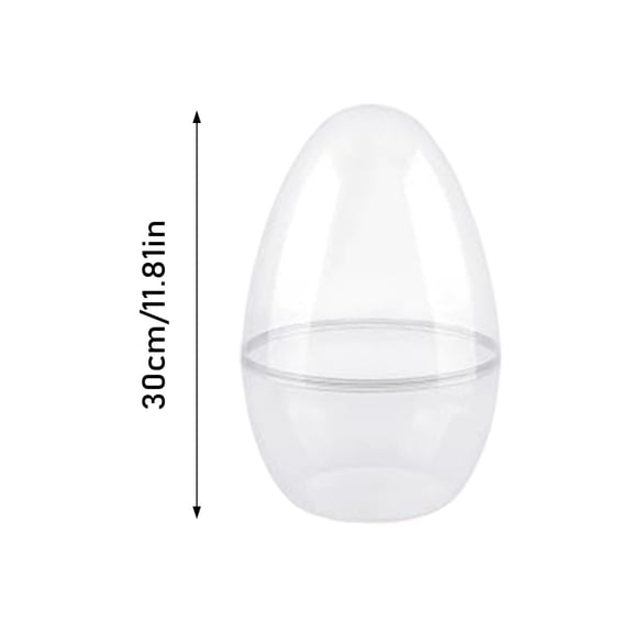 Junepar 11.8 Inch Large Clear Easter Eggs, Reusable Transparent Eggs, Jumbo Decorative Centerpieces for Easter Theme Parties