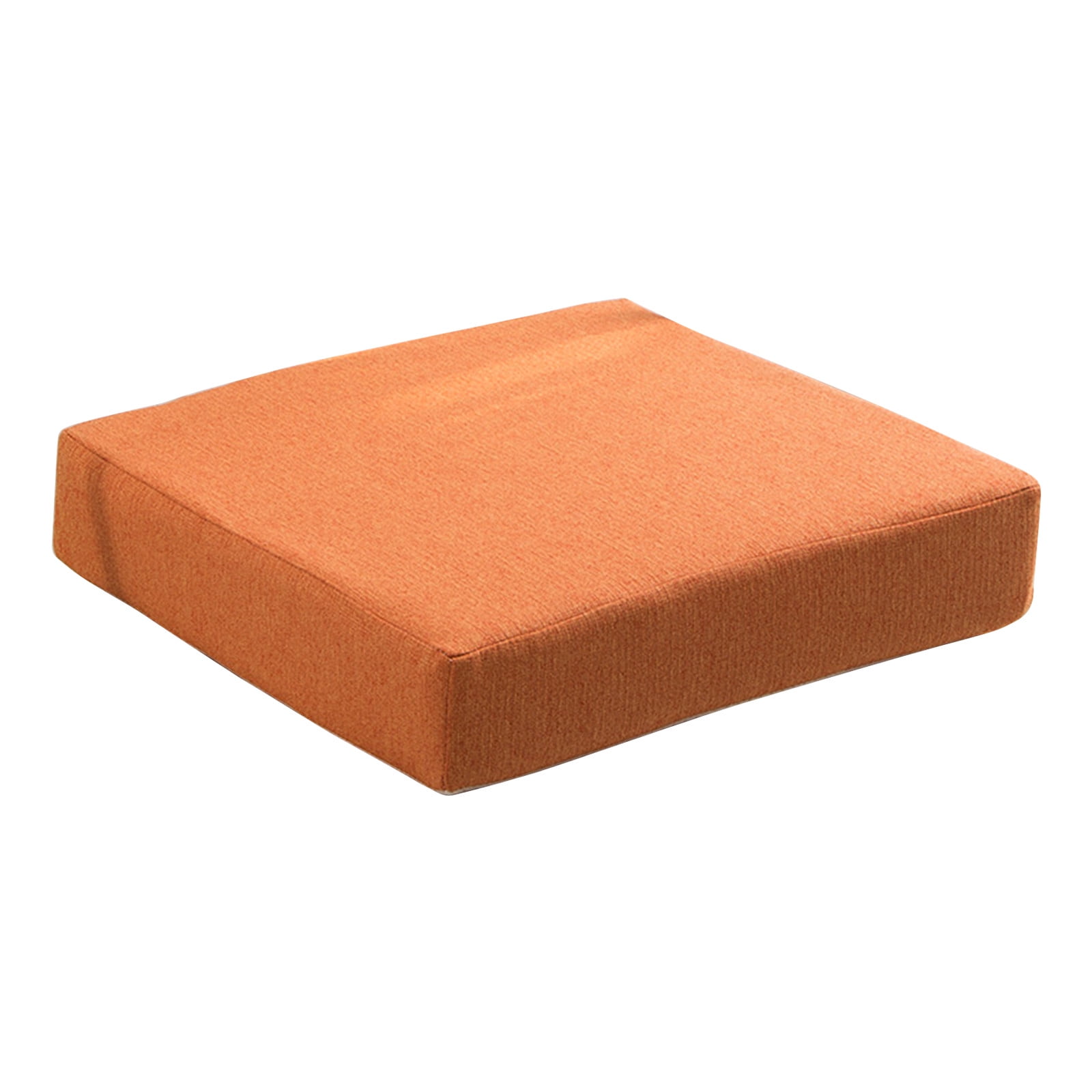 Junepar 2" Thicken Chair Cushion 35D High Density Foam Cushion Solid Wood Sofa Cushion Floor Cushion Pillow Tatami Sofa Office Foam Cushion Orange