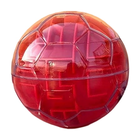 Junepar 3D Maze Cube Ball Puzzle Brain Teaser Game Educational Learning Toys for Logical Thinking Durable Puzzle Cube Gift for Birthday & Holidays Red