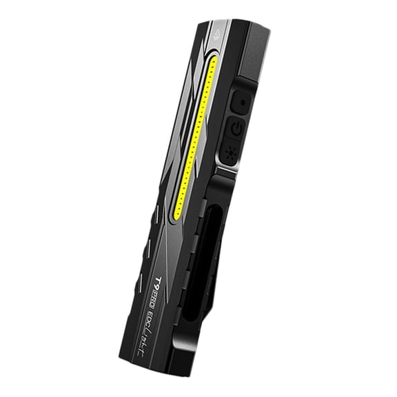 Junepar 4.7" T9 Pro LED Flashlight Rechargeable 1500LM EDC Pocket Light with Clip UV & Red Laser Modes for Outdoor & Daily Use