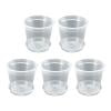 Junepar 5 Pcs Transparent Garden FlowerPots - 8/9/10/12 inch Pot Nursery Pots Drainage Hole for House Indoor Outdoor