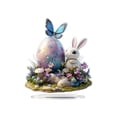thumbnail image 1 of Junepar 7.9" Easter Acrylic Tabletop Art Flat Bunny & Egg Painting Ornament Spring Decor for Home Office Living Room & Easter Party Display, 1 of 6