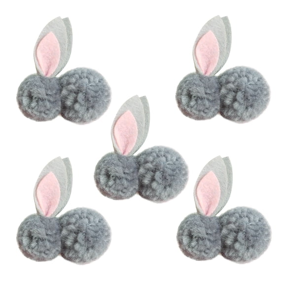 Junepar Desktop Ornament 5pcs Set Mini Plush Easter Bunny Decor Cute Stuffed Rabbit Figurines for Easter Basket Fillers Tiered Tray & Spring Home