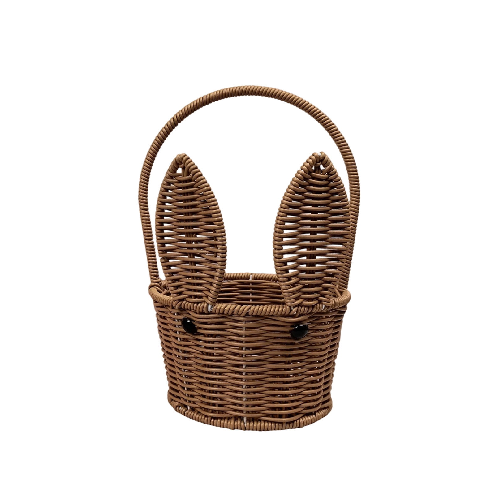 Junepar Easter Bunny Ear Basket Handwoven Rabbit Candy Storage Basket Cute Bunny Ear Wicker Basket for Easter Party Decoration