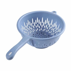 Junepar Plastic Colander With Handle For Washing Fruits And Vegetables Compact Strainers And Colanders For Food And Easy To Store For Home Use