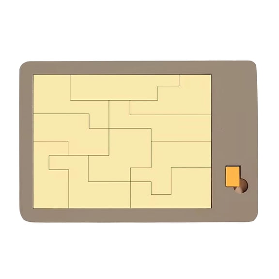 Junepar Rectangle Puzzle Wooden Irregular Shape Puzzle Educational Brain Teaser Challenging Game with Unique Geometric for Family Game Night Party Games