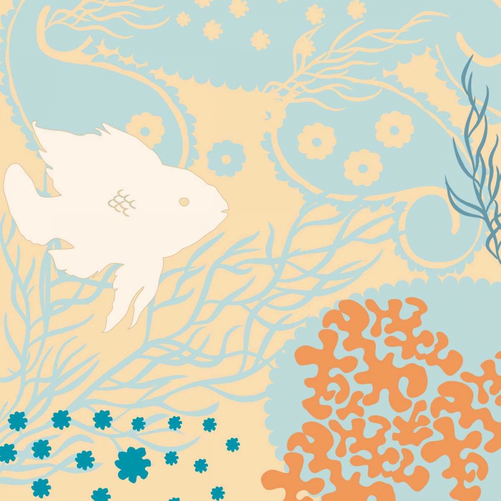 Junes Fish I Poster Print Designs Evelia (24 x 24)