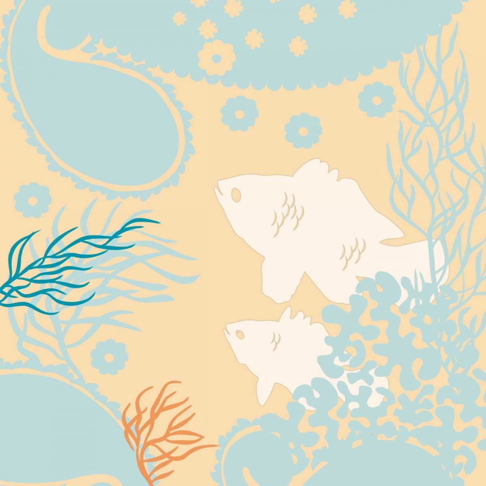 Junes Fish II Poster Print Designs Evelia (24 x 24)