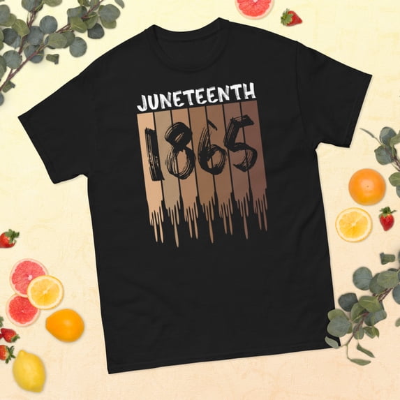 Juneteenth 1865 Black History Month African American Pride Graphic classic tee (Black, S)