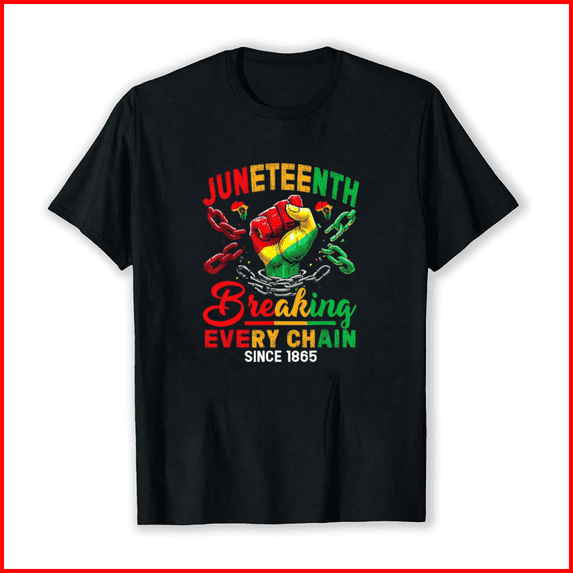 Juneteenth African American Freedom 1865 Casual Short Sleeve Unisex T-Shirt, up to Size 5XL