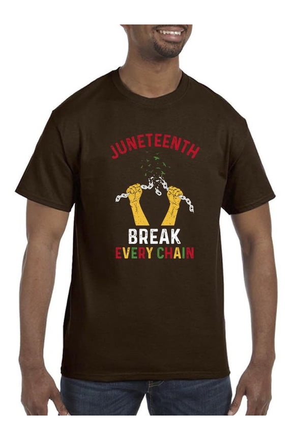 Juneteenth Break Every Chain T-Shirt Men -Smartprints Designs, Male Large