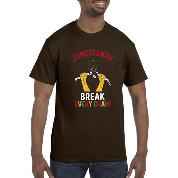 Juneteenth Break Every Chain T-Shirt Men -Smartprints Designs, Male Medium