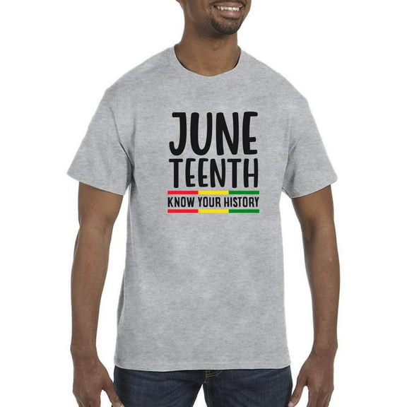 Juneteenth Celebration Text T-Shirt Men -Smartprints Designs, Male Large