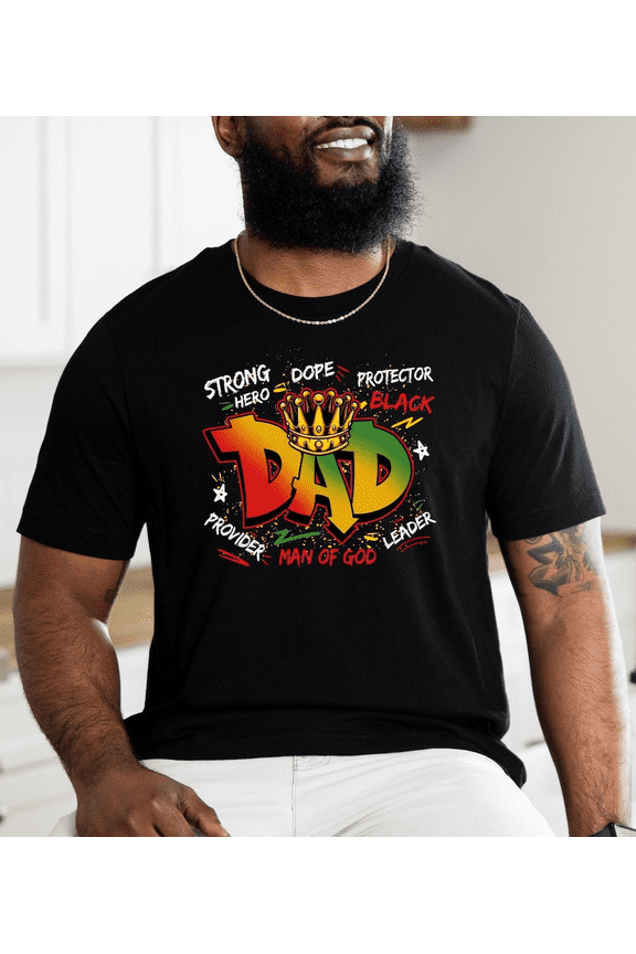 Juneteenth Dad Shirt Dope Black Father Tshirt Man of God Gift for Men