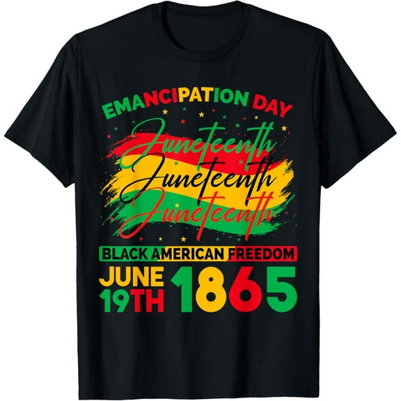 Juneteenth_Shirt Outdoor Tops Sports T-shirt Casual Graphics Tops Gift Tee Medium Man Women