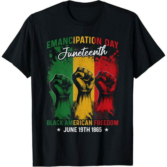 Juneteenth_Shirt Outdoor Tops Sports T-shirt Casual Graphics Tops Gift Tee Medium Man Women