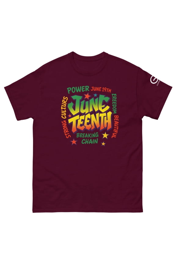 Juneteenth Unisex classic tee (Maroon, S)