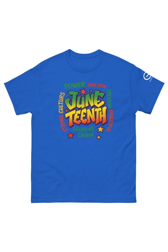 Juneteenth Unisex classic tee (Royal, L)