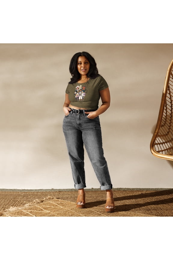 Juneteenth Women’s Crop Tee (Heather Olive, XS/SM)