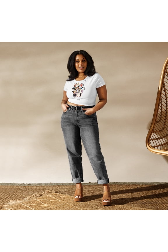 Juneteenth Women’s Crop Tee (White, XS/SM)
