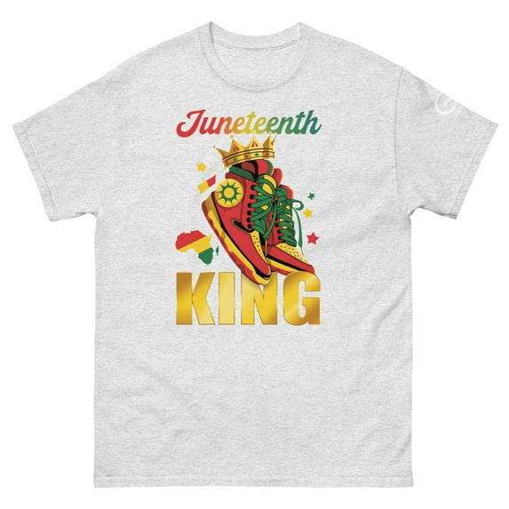 Juneteenth stepping in like a king Unisex classic tee (Ash, 5XL)
