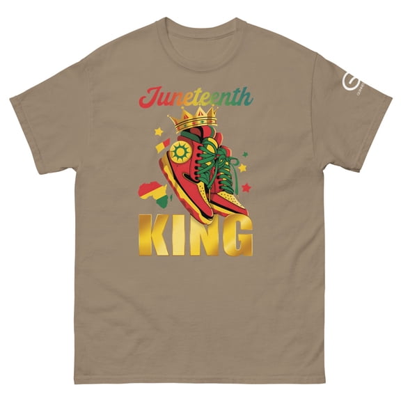 Juneteenth stepping in like a king Unisex classic tee (Brown Savana, S)