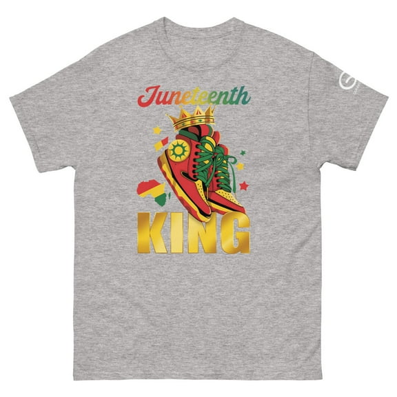 Juneteenth stepping in like a king Unisex classic tee (Sport Grey, M)
