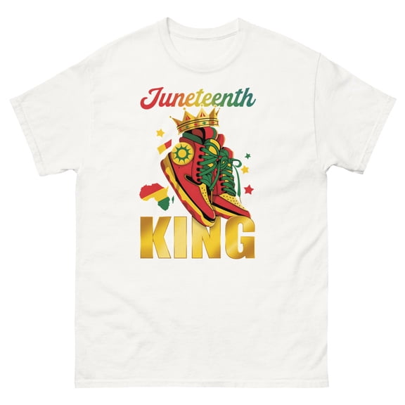 Juneteenth stepping in like a king Unisex classic tee (White, M)