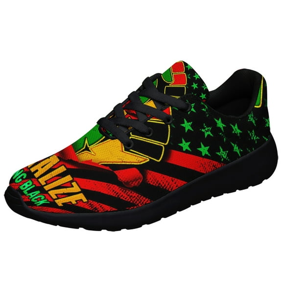 Junetenth Legalize Being Black Shoes Sneakers for Women Men Black Size 3.5