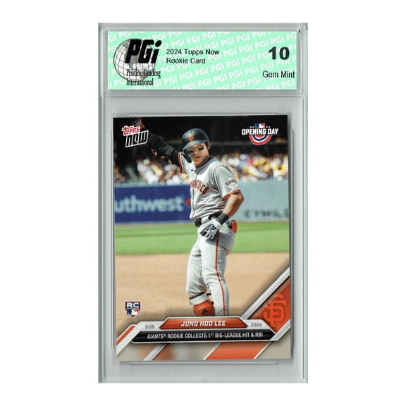 Jung Hoo Lee 2024 Topps Now #8 Giants 1st Big League Hit/RBI Rookie Card PGI 10