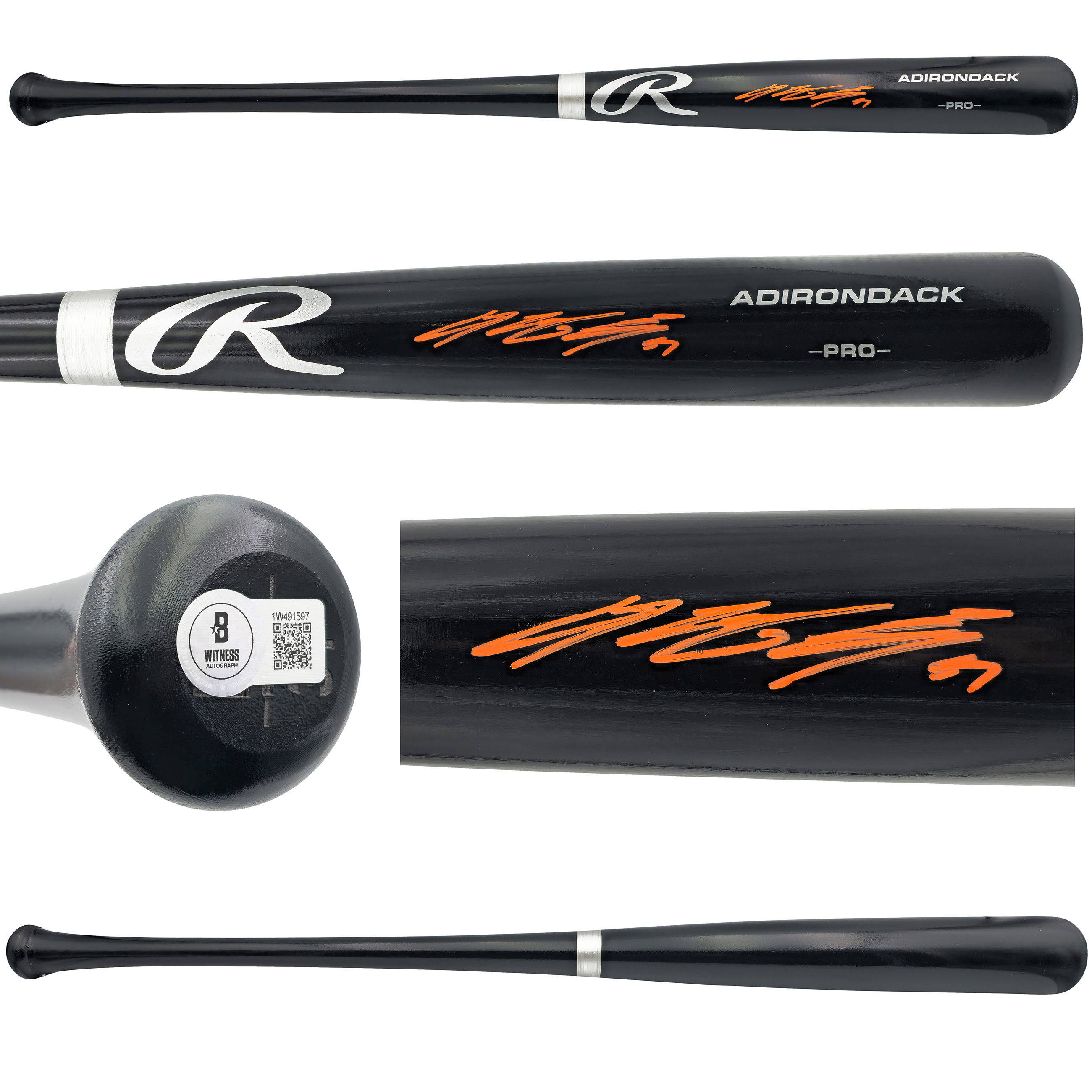 Jung Hoo Lee Autographed Black Rawlings Adirondack Baseball Bat San Francisco Giants Beckett BAS Witness 227309