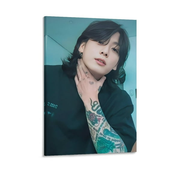 Jung Kook Poster (2)- Poster Cool Artworks Painting Wall Art Canvas Prints Hanging Picture Home Decor Posters Gift 12x18inch(30x45cm)