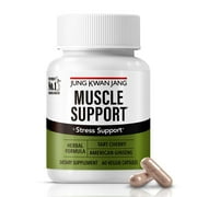JungKwanJang Muscle Support Supplement for Stress and Joint Health with American Ginseng & Tart Cherry, 60 ct
