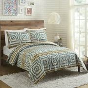 Jungalow Hypnotic Blue 3-Piece 100% Cotton Quilt Set, King
