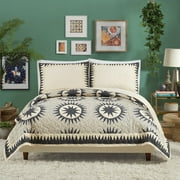 Jungalow Soleil 3-Piece Cotton Reversible Boho Quilt Set, Full/Queen