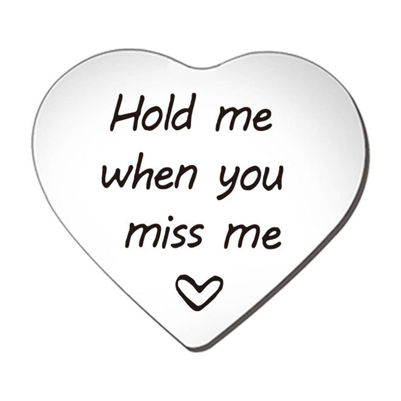 Jungdeepe 1PC Encouraging Words Stainless Steel Heart Shaped Keepsake