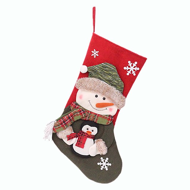 Jungdeepe 2024 New Christmas Socks Bag Christmas Adornment & Candy