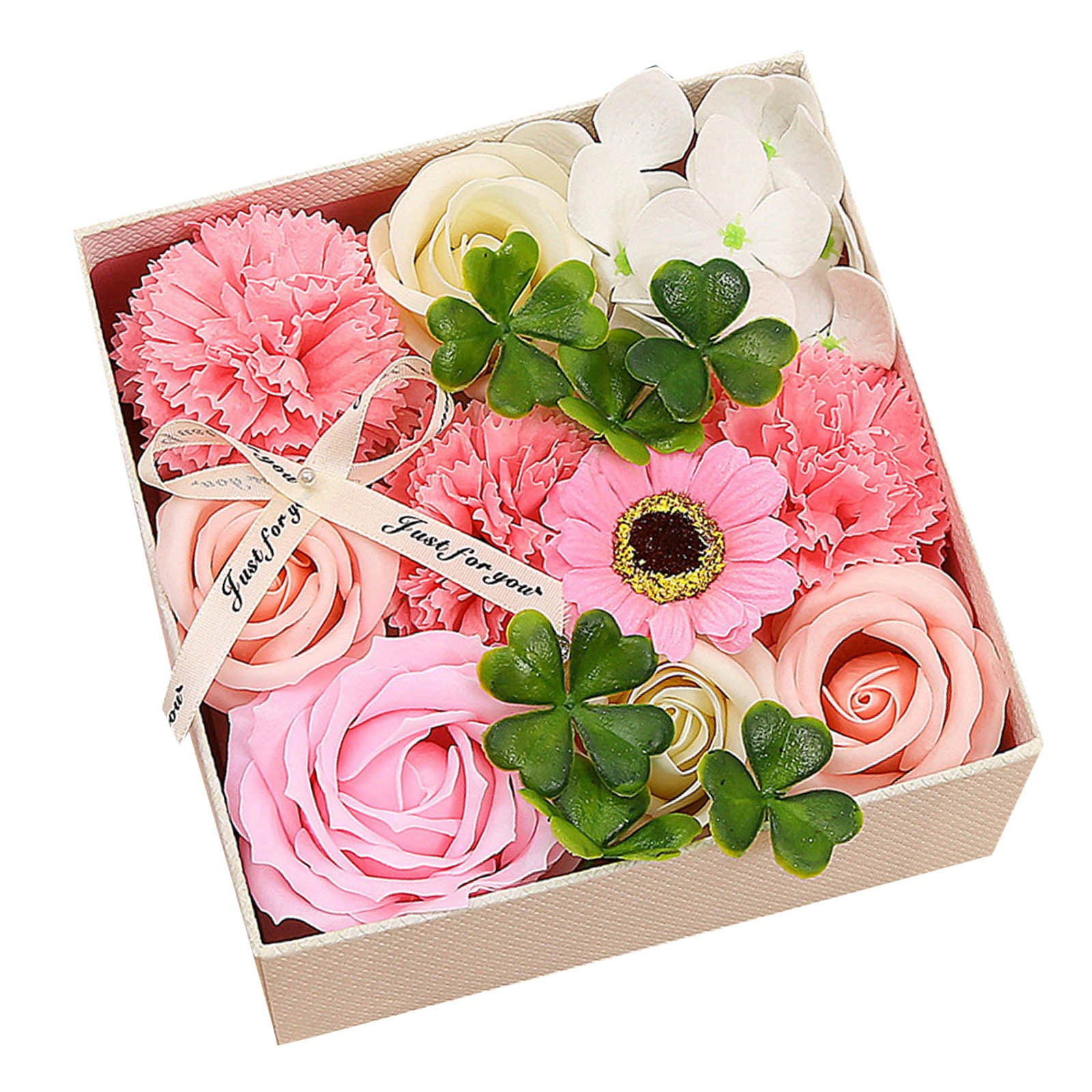 Jungdeepe Beautiful Floral Rose/Carnation Flower Soap With Oil Flower