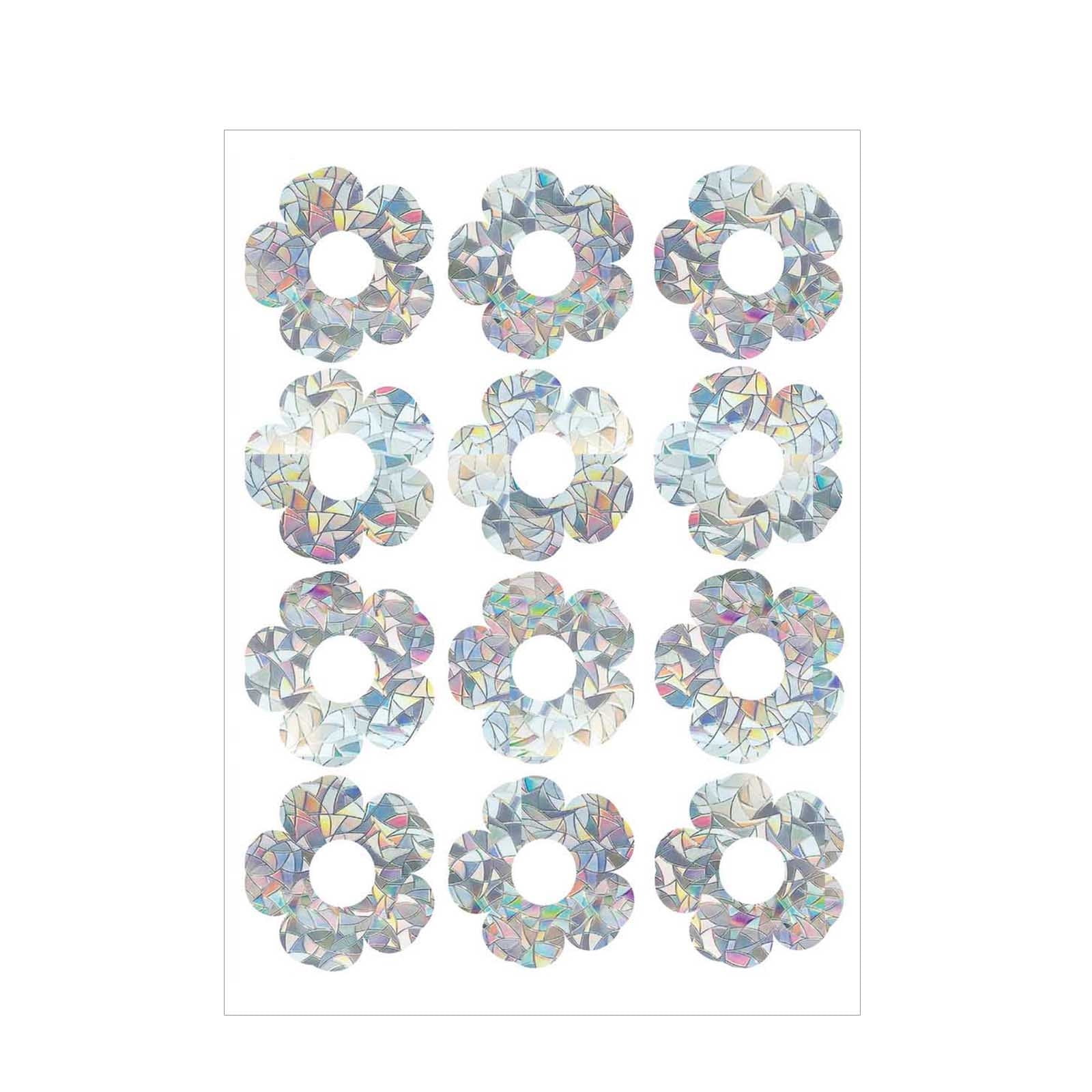 Jungdeepe Colorful Rainbow Electrostatic Glass Stickers Flower Flowers
