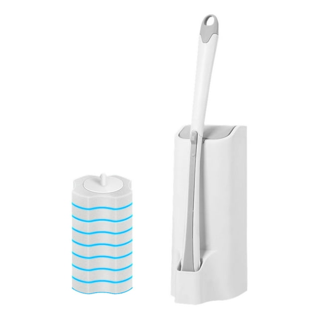 Jungdeepe Disposable Toilet Brush Double Layer Fibre Toilet Brush
