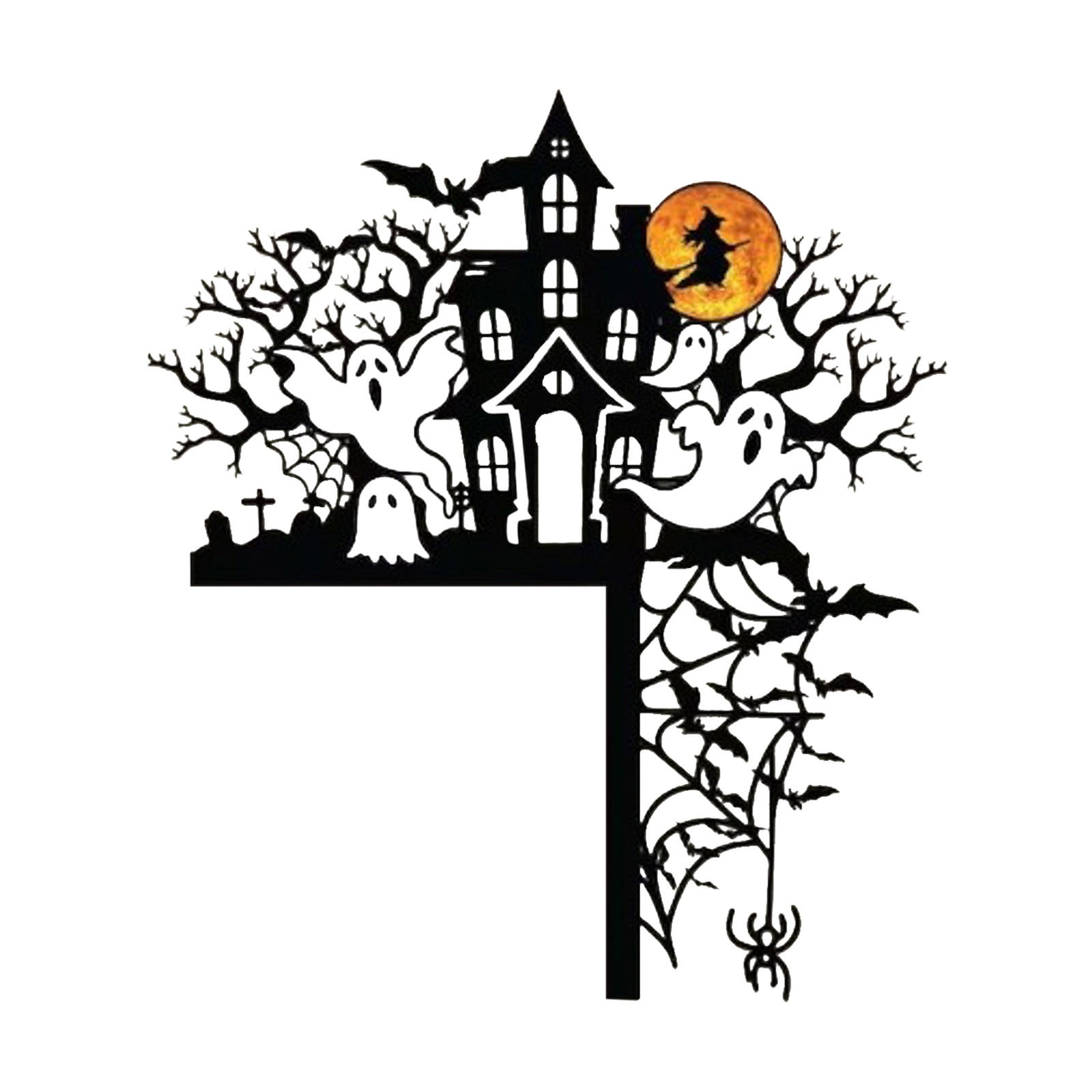 Jungdeepe Door Frame Decorations New Metal Door Topper Room Witch Bat