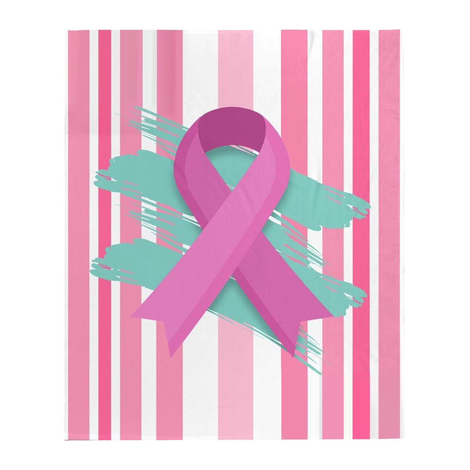 Jungdeepe Flannel Cancer Cute Warm Ribbon Blanket Chemotherapy