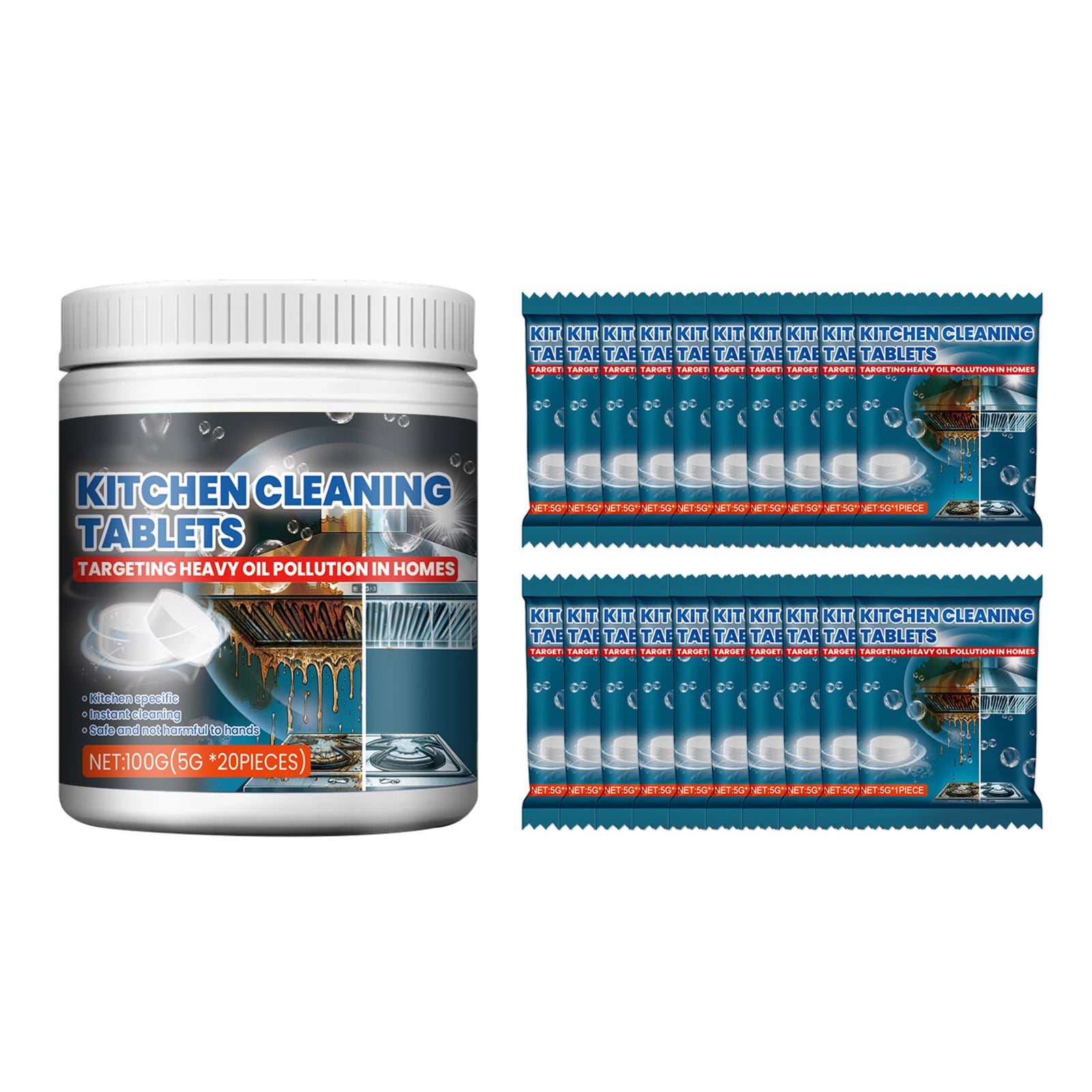 Jungdeepe Heavy Duty Kitchen Grease Cleaning Tablets Effervescent