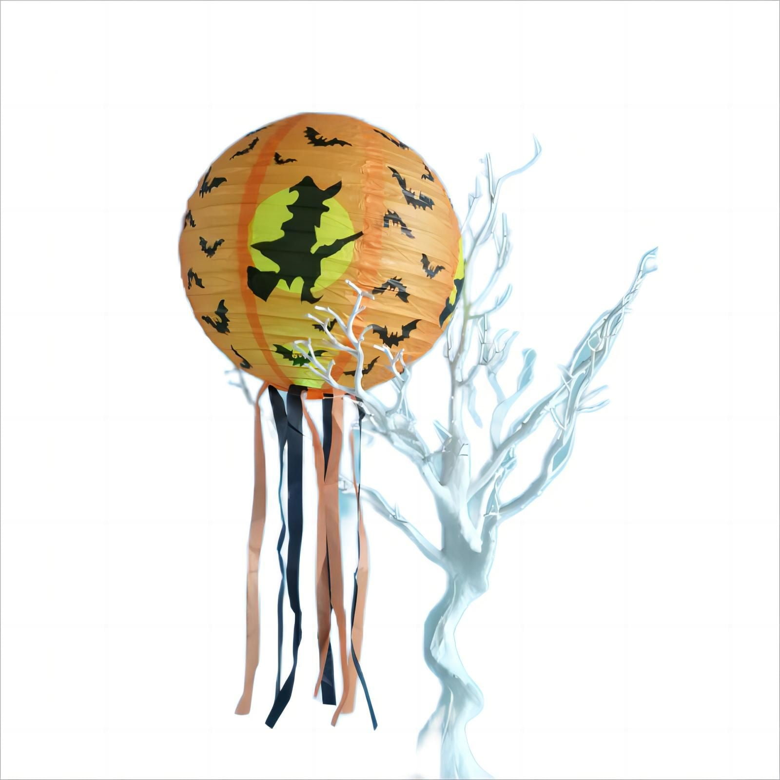 Jungdeepe Paper Jack O Hanging Pumpkin Bat Decoration Home Glow in The