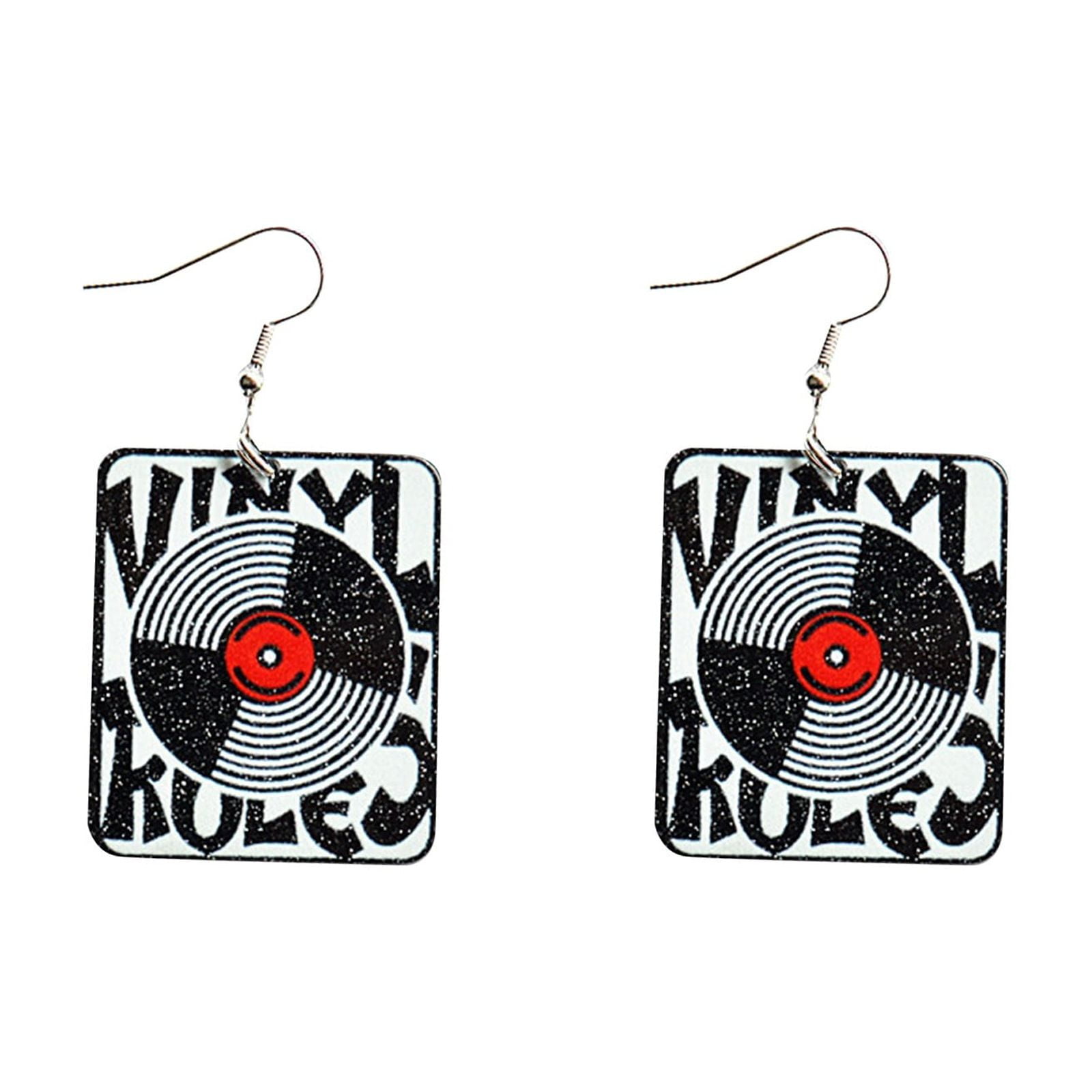 Jungdeepe Record Earrings Creative Retro Tape Records Hop Style ...