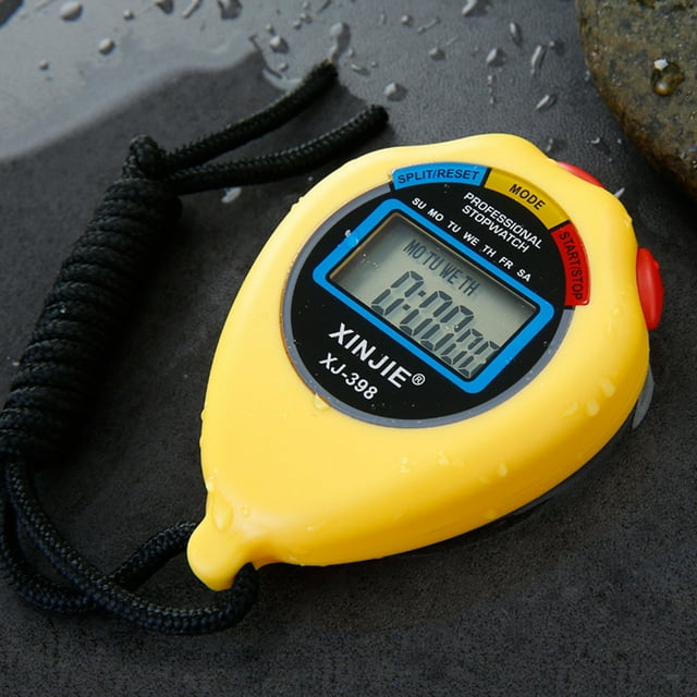 Jungdeepe Stopwatch Stop Watch LCD Digital Chronograph Timer Counter Sports Cork for Gear Women