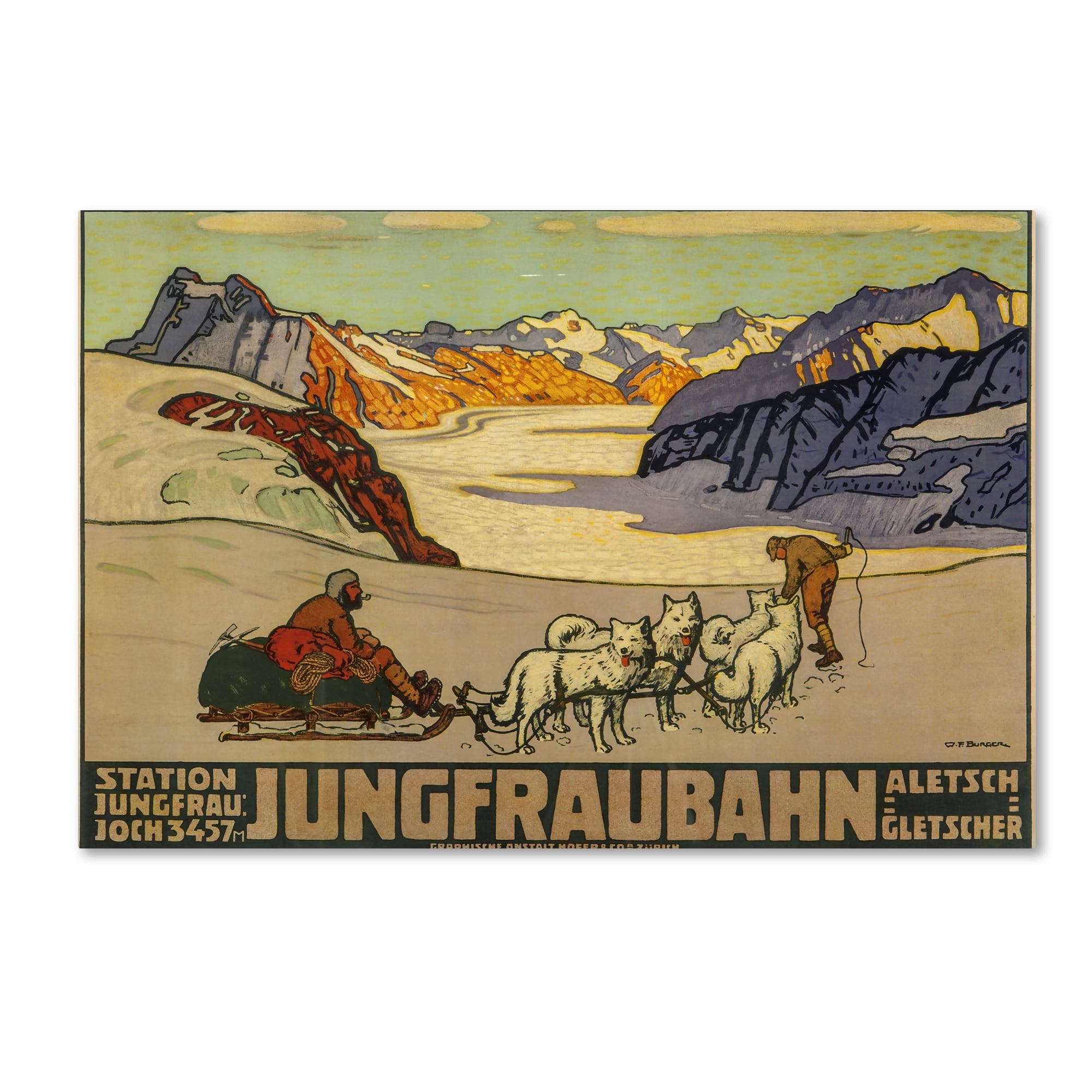 Jungfrau Bahn' Canvas Art by Vintage Apple Collection