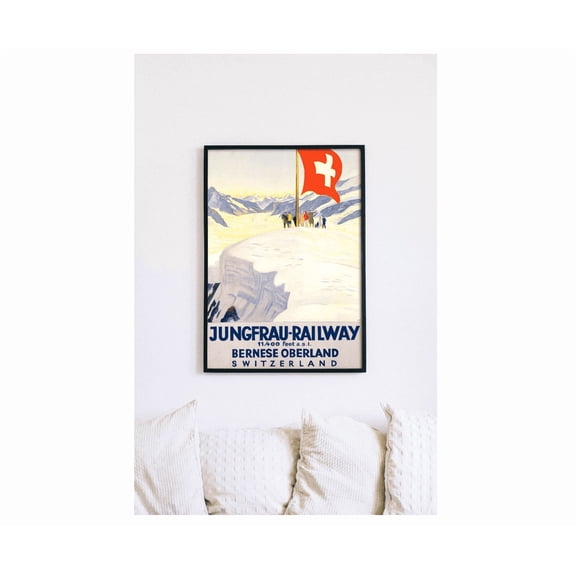 Jungfrau Railway 1920S Switzerland Travel Ad Poster Home Decor Office Wall Art